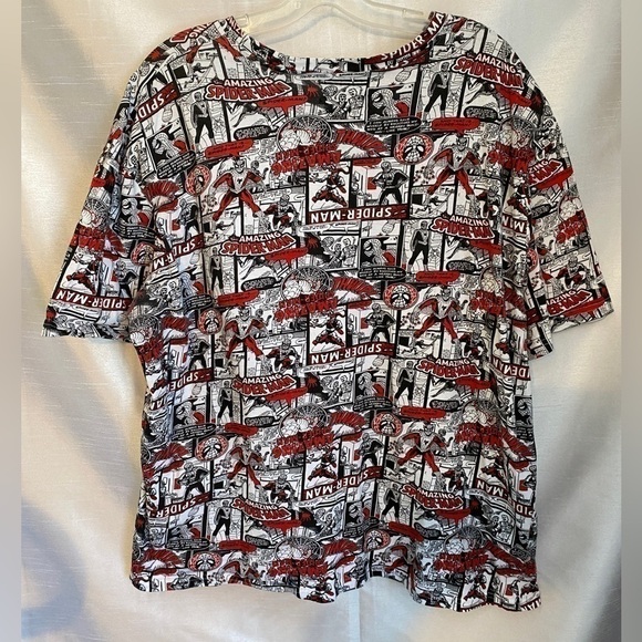 Marvel Comics Amazing Spiderman Comic Strip White T Shirt  Adult XLG - Picture 8 of 9